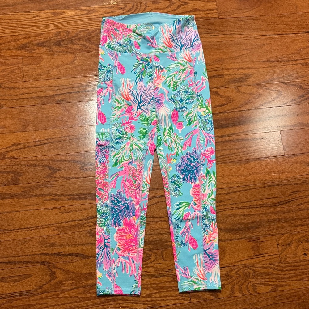 Lilly Pulitzer Women's Leggings in Blue and Pink Floral